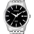 Citizen Citizen Basic BI5000-87E  BI5000-87E кварцевые мужские часы черный циферблат, браслет нержавеющая сталь — вид спереди