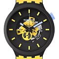 Swatch Swatch Big Bold Bioceramic Lacquered SB03B109  SB03B109 кварцевые мужские часы   циферблат, браслет силикон — вид спереди