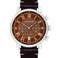 Earnshaw Earnshaw Investigator ES-8194-03  ES-8194-03 кварцевые мужские часы  коричневый циферблат, браслет кожаный — вид спереди