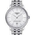 Tissot Tissot Carson Powermatic 80 T122.407.11.031.00 Carson T1224071103100 механические мужские часы белый циферблат, браслет нержавеющая сталь — вид спереди