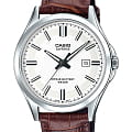 Casio Casio Collection MTS-100L-7AVDF (MTS-100L-7A)  MTS-100L-7A кварцевые мужские часы белый циферблат, браслет кожаный — вид спереди