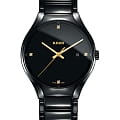 Rado Rado True Diamonds R27238712  R27238712 кварцевые мужские часы черный циферблат, браслет высокотехнологичная керамика — вид спереди