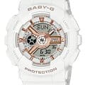 Casio Casio Baby-G BA-110XRG-7ADR (BA-110XRG-7A)  BA-110XRG-7A кварцевые женские часы  циферблат, браслет пластик — вид спереди