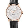 Mido Mido Baroncelli Signature M037.407.36.031.01  M0374073603101 механические мужские часы белый циферблат, браслет кожаный — вид спереди