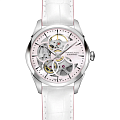 Hamilton Hamilton Jazzmaster Skeleton Lady Auto H32405871  H32405871 механические женские часы перламутровый циферблат, браслет каучук — вид спереди