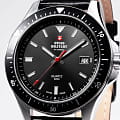 Swiss Military by Chrono Swiss Military by Chrono SM34082.04  швейцарские мужские часы на браслете кожаный боковой вид