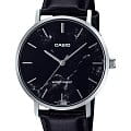Casio Casio Collection MTP-VT01LM-1A  MTP-VT01LM-1A кварцевые мужские часы черный циферблат, браслет кожаный — вид спереди