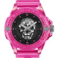 Philipp Plein Philipp Plein Skull Synthetic PWWAA0624  PWWAA0624 кварцевые женские часы черный циферблат, браслет полиуретан — вид спереди