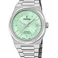 Festina Festina Classics F20035/3  F20035/3 кварцевые женские часы  зеленый циферблат, браслет нержавеющая сталь — вид спереди