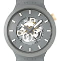 Swatch Swatch Big Bold Biosourced Lacquered SB05M102  SB05M102 кварцевые мужские часы  серый циферблат, браслет биоматериал — вид спереди