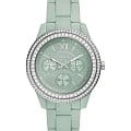 Fossil Fossil Stella  ES5152  ES5152 кварцевые женские часы зеленый циферблат, браслет пластик — вид спереди
