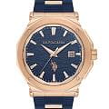 U.S. Polo Assn. U.S. Polo Assn. Fundamental USPA1107-05  USPA1107-05 кварцевые мужские часы синий циферблат, браслет силикон — вид спереди