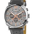 Jacques Lemans Jacques Lemans 1-1645L  1-1645L кварцевые мужские часы  серый циферблат, браслет кожа + текстиль — вид спереди