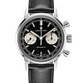 Hamilton Hamilton American Classic Intra-Matic Chronograph H H38429730  H38429730 механические мужские часы черный циферблат, браслет кожаный — вид спереди
