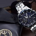 Casio Casio Edifice EFR-556DB-2A кварцевые мужские часы часы крупный план синий циферблата