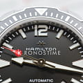 Hamilton Hamilton Khaki Navy Frogman H77605135, khaki navy швейцария мужские часы на браслете нержавеющая сталь боковой вид