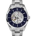 Jacques Lemans Jacques Lemans Automatic 1-2087H  1-2087H механические мужские часы синий циферблат, браслет нержавеющая сталь — вид спереди