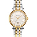 Tissot Tissot Carson Automatic Lady T122.207.22.031.00 Carson T1222072203100 механические женские часы белый циферблат, браслет сталь c pvd покрытием — вид спереди