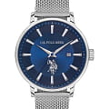 U.S. Polo Assn. U.S. Polo Assn. Fundamental USPA1070-02  USPA1070-02 кварцевые мужские часы синий циферблат, браслет нержавеющая сталь — вид спереди
