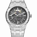 Maurice Lacroix Maurice Lacroix Aikon Automatic Skeleton AI6008-SS002-030-1  AI6008-SS002-030-1 механические мужские часы черный циферблат, браслет нержавеющая сталь — вид спереди