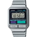 Casio Casio Vintage A120WE-1AEF  A120WE-1AEF кварцевые мужские часы  циферблат, браслет нержавеющая сталь — вид спереди
