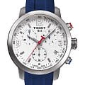 Tissot Tissot PRC 200 Ice Hockey Special Edition T055.417.17.017.02 PRS 200 T0554171701702 кварцевые мужские часы белый циферблат, браслет каучук — вид спереди
