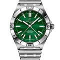 Breitling Breitling Chronomat Automatic GMT 40 A323987B1L1A1  A323987B1L1A1 механические мужские часы зеленый циферблат, браслет нержавеющая сталь — вид спереди