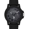 U.S. Polo Assn. U.S. Polo Assn. Yard USPA1029-01  USPA1029-01 кварцевые мужские часы  черный циферблат, браслет силикон — вид спереди