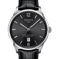 Tissot Tissot Chemin des Tourelles Powermatic 80 T099.407.16.447.00 Chemin des Tourelles T0994071644700 механические мужские часы черный циферблат, браслет кожаный — вид спереди