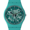 Swatch Swatch Gent Biosourced Standard SO28G108  SO28G108 кварцевые женские часы голубой циферблат, браслет силикон — вид спереди