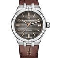 Maurice Lacroix Maurice Lacroix Aikon Automatic AI6007-SS001-331-1  AI6007-SS001-331-1 механические мужские часы серый циферблат, браслет кожаный — вид спереди