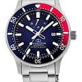 Orient Orient Star RE-AU0306L0 (RE-AU0306L00B)  RE-AU0306L00B механические мужские часы синий циферблат, браслет нержавеющая сталь — вид спереди