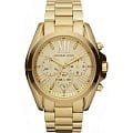 Michael Kors Michael Kors Portia MK5605  MK5605 кварцевые женские часы желтый циферблат, браслет нержавеющая сталь + золото 18к — вид спереди