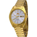 Orient Orient AB00008C (FAB00008C)  FAB00008C механические мужские часы белый циферблат, браслет нержавеющая сталь + золото 18к — вид спереди