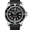 Breitling Breitling Superocean Automatic 44 A17367D71B1S2  A17367D71B1S2 механические мужские часы  черный циферблат, браслет каучук — вид спереди