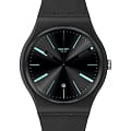 Swatch Swatch New Gent Biosourced SO29B404  SO29B404 кварцевые мужские часы черный циферблат, браслет биоматериал — вид спереди