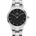 Daniel Wellington Daniel Wellington Iconic Link DW00100208  DW00100208 кварцевые женские часы черный циферблат, браслет нержавеющая сталь — вид спереди