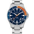 Hamilton Hamilton Khaki Navy Scuba Auto H82365141  H82365141 механические мужские часы синий циферблат, браслет нержавеющая сталь — вид спереди
