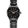 Rado Rado True R27059162  R27059162 кварцевые женские часы черный циферблат, браслет высокотехнологичная керамика — вид спереди