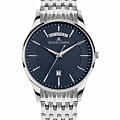 Jacques Lemans Jacques Lemans London 1-2193H  1-2193H кварцевые мужские часы синий циферблат, браслет нержавеющая сталь — вид спереди