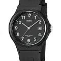 Casio Casio Collection MW-59-1BVDF (MW-59-1B)  MW-59-1B кварцевые мужские часы черный циферблат, браслет пластик — вид спереди