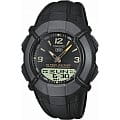 Casio Casio Illuminator HDC-600-1B  HDC-600-1B кварцевые мужские часы черный циферблат, браслет пластик — вид спереди