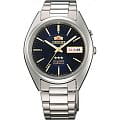 Orient Orient AB00006D (FAB00006D)  AB00006D механические мужские часы  синий циферблат, браслет  — вид спереди