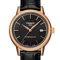 Tissot Tissot Carson Powermatic 80 T085.407.36.061.00 Carson T0854073606100 механические мужские часы белый циферблат, браслет кожаный — вид спереди