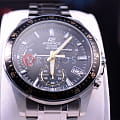 Casio Casio Edifice EFV-540D-1A9VUDF (EFV-540D-1A9) кварцевые мужские часы часы, крупный план черный циферблат