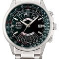 Orient Orient EU07007F  EU07007F механические мужские часы зеленый циферблат, браслет нержавеющая сталь — вид спереди