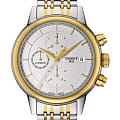 Tissot Tissot Carson Automatic Chronograph T085.427.22.011.00 Carson T0854272201100 механические мужские часы белый циферблат, браслет  — вид спереди