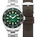 Spinnaker Spinnaker Spence SP-5097-44  SP-5097-44 механические мужские часы зеленый циферблат, браслет нержавеющая сталь — вид спереди