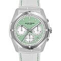 Jacques Lemans Jacques Lemans 1-2182F  1-2182F кварцевые женские часы зеленый циферблат, браслет кожаный — вид спереди
