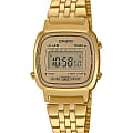 Casio Casio Collection LA670WETG-9A  LA670WETG-9AEF кварцевые женские часы  желтый циферблат, браслет нержавеющая сталь — вид спереди